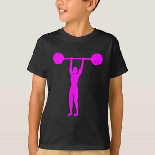 Weight Lifting 02 _ Magenta T_Shirt