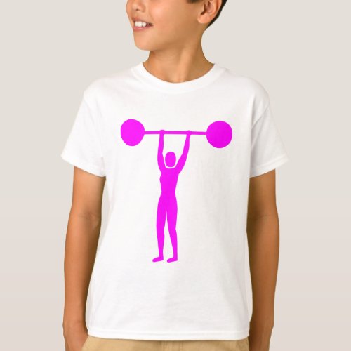 Weight Lifting 02 _ Magenta T_Shirt