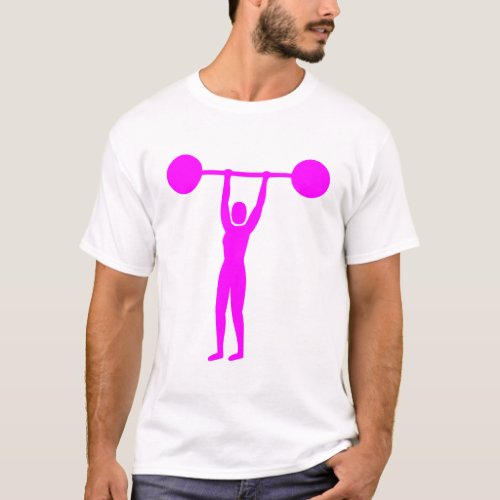 Weight Lifting 02 _ Magenta T_Shirt