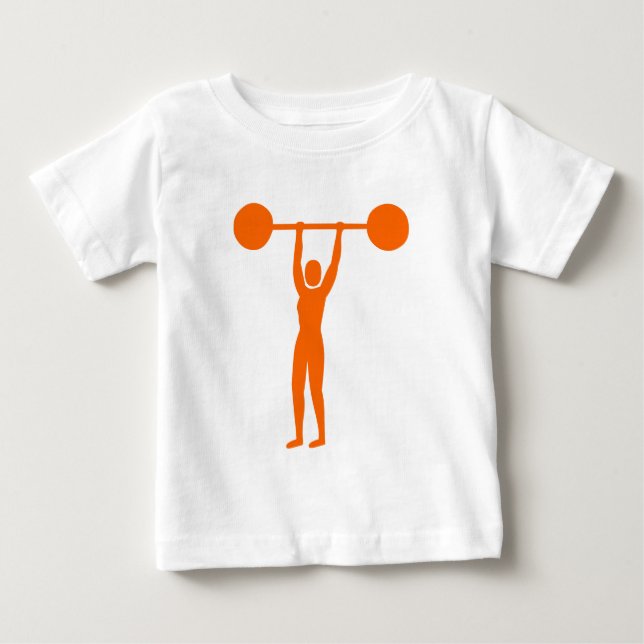 Weight Lifting 02 - Orange Baby T-Shirt (Front)