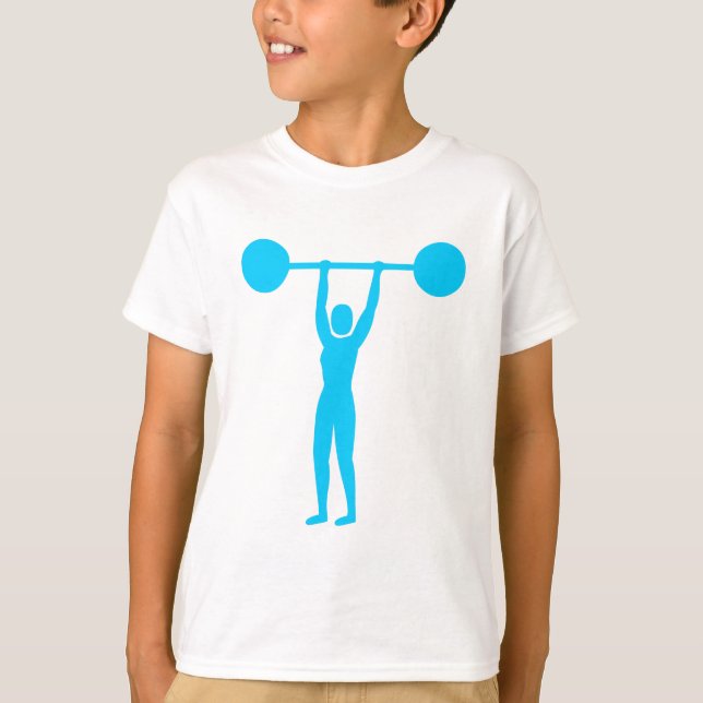 Weight Lifting 02 - Sky Blue T-Shirt (Front)