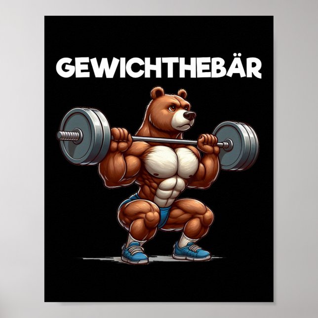 Weight Lifting Bear  Poster (Front)