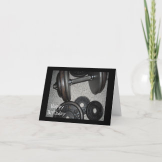 Weight Lifting Birthday Design Card