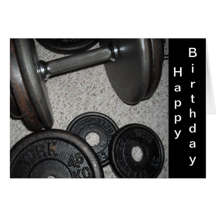 Weight Lifting Birthday Design Card