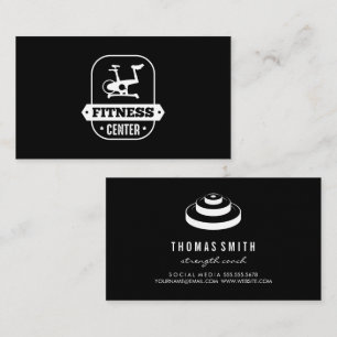 Weight Lifting Fitness Personal Trainer Business Card