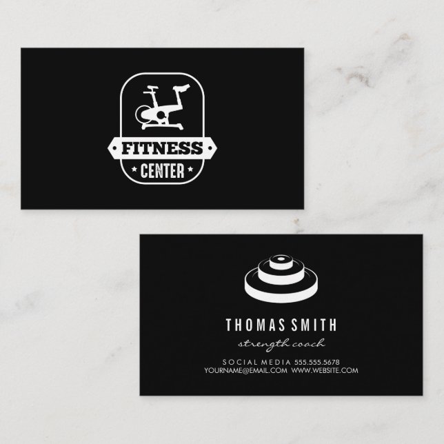 Weight Lifting | Fitness | Personal Trainer Business Card (Front/Back)