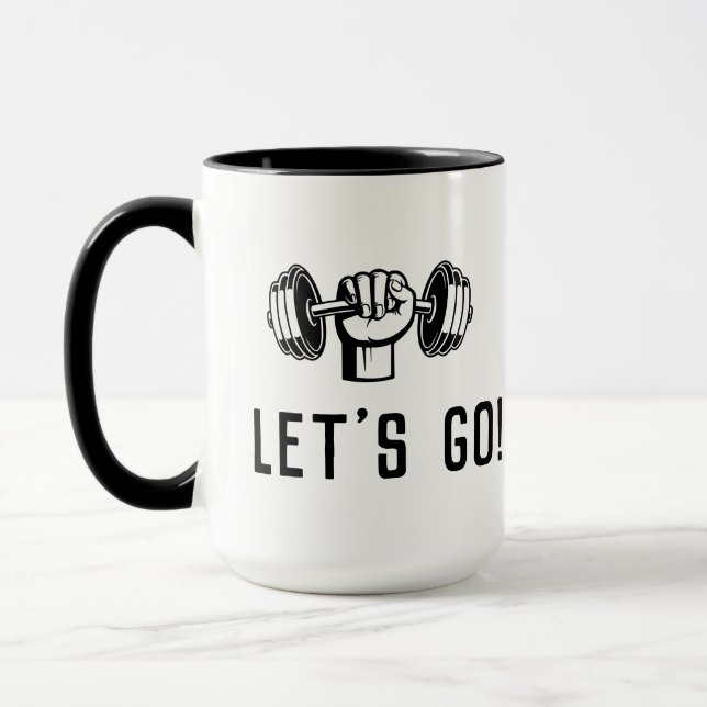 Weight lifting, Gym, Workout Motivational Mug (Left)