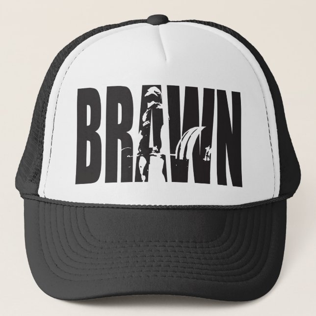 "Weight lifting" Motivation - BRAWN Trucker Hat (Front)
