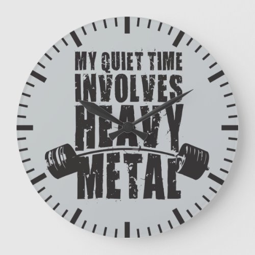 Weight lifting Motivation _ Heavy Metal Large Clock