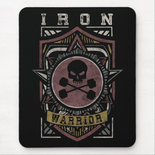 Weight Lifting Motivation _ IRON WARRIOR Mouse Pad