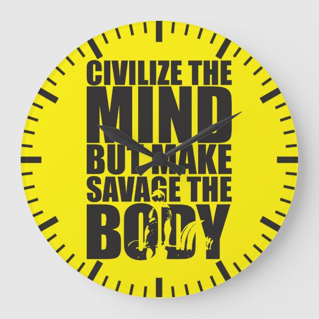 "Weight Lifting" Motivational Large Clock (Front)