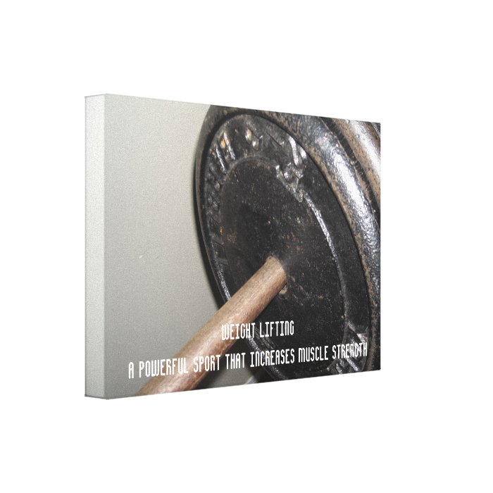 Weight Lifting Motivational Message Gallery Wrapped Canvas