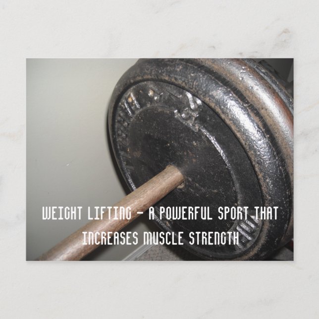 Weight Lifting Motivational Message Postcard (Front)