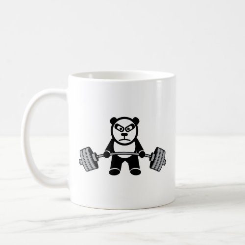 Weight Lifting Panda Bear Anime Cartoon _ Workout Coffee Mug