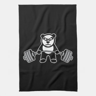 Weight Lifting Panda Bear Anime Cartoon - Workout Towel