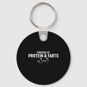 Weight Lifting Powered By Protein And Farts Keychain