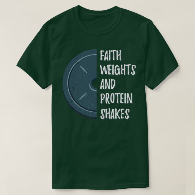 Weight Lifting Protein Shake Fitness Lover Gift  T-Shirt (Design Front)