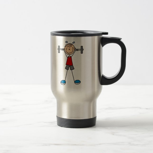 Weight Lifting Stick Figure Mug (Right)
