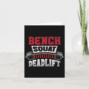 Weight Lifting Training Powerlifting Bench Squat D Card
