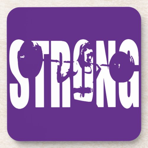 Weight Lifting Womens Motivation _  STRONG Coaster