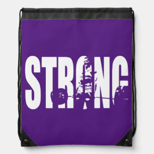"Weight Lifting" Women's Motivation - STRONG Drawstring Bag