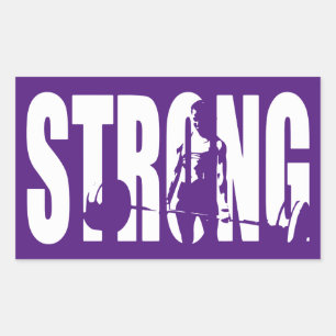 "Weight Lifting" Women's Motivation - STRONG Rectangular Sticker