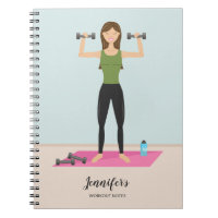 Weight Lifting Workout Girl Personalizable Fitness
