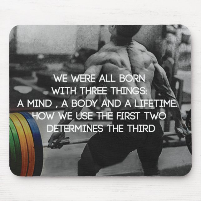 "Weight lifting" Workout Motivational Mouse Pad (Front)