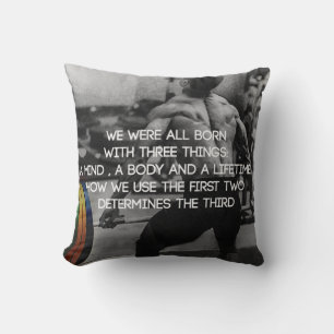 "Weight lifting" Workout Motivational Throw Pillow