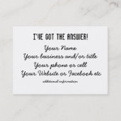 Weight loss 2 business card (Back)
