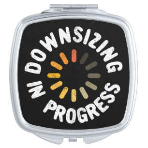 Weight Loss Action Plan Downsizing in Progress Compact Mirror