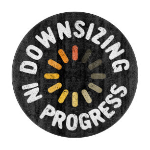 Weight Loss Action Plan Downsizing in Progress Cutting Board