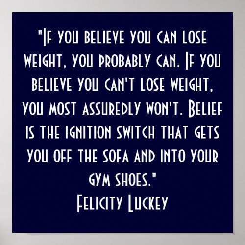 Weight Loss Beliefs 1 Poster