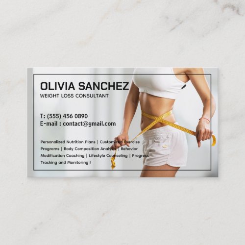 Weight Loss Bilingual Spanish Business Card