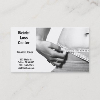 Weight Loss Business Card by Lilleaf at Zazzle