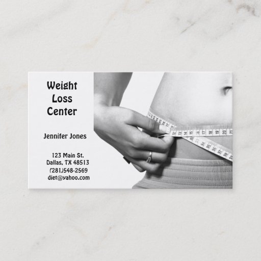 Customizable Weight Loss Business Card
