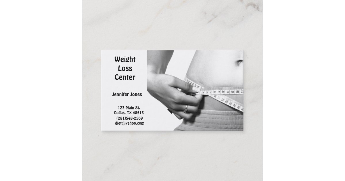 weight-loss-business-card-zazzle