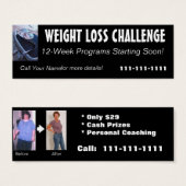 Weight Loss Challenge Profile Card (Front & Back)