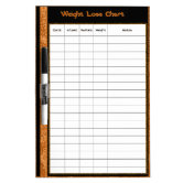 Weight Loss Tracker journal Dry Erase Board | Zazzle