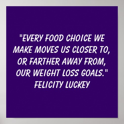 Weight Loss Choices 4 Poster