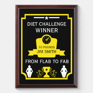 Weight Loss Congratulation Award Plaque
