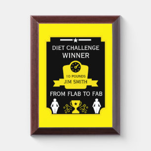 Weight Loss Congratulation Award Plaque