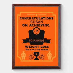Weight Loss Congratulation Award Plaque