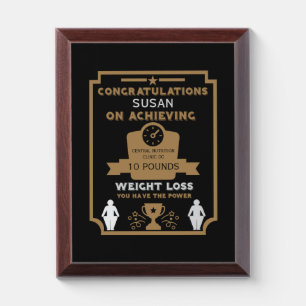Weight Loss Congratulation Award Plaque