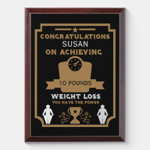 Weight Loss Congratulation Award Plaque