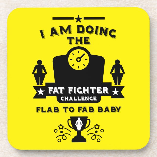Weight Loss Congratulation Beverage Coaster (Front)