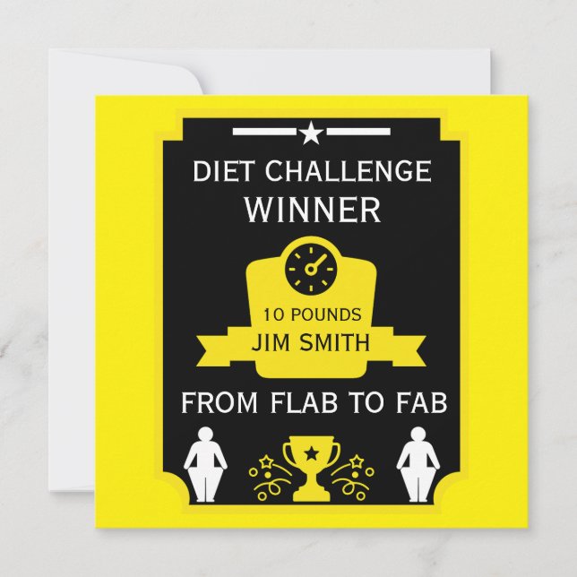 Weight Loss Congratulation Card (Front)