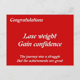 Weight loss congratulation cards