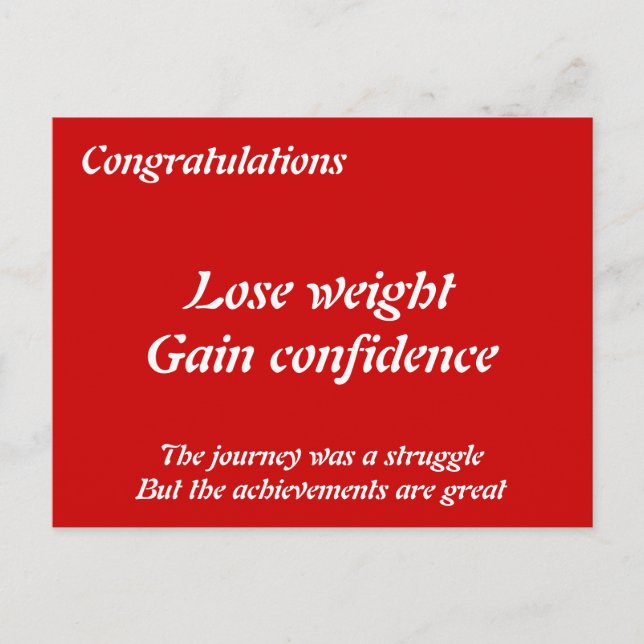 Weight loss congratulation cards (Front)