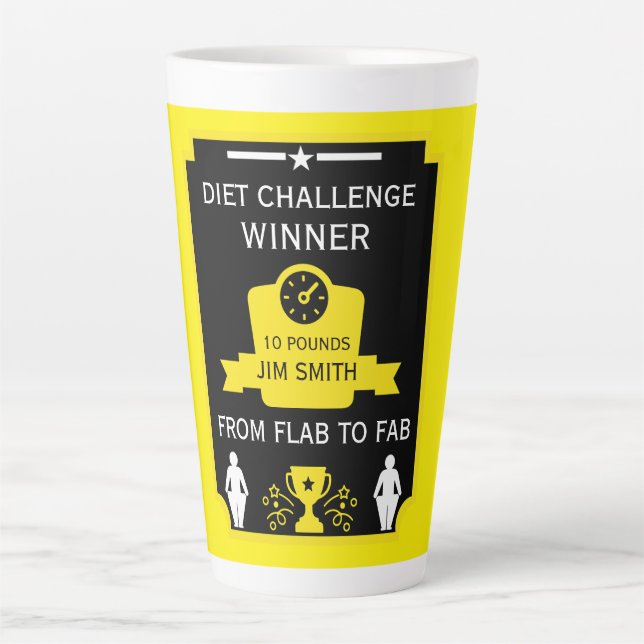 Weight Loss Congratulation Latte Mug (Front)